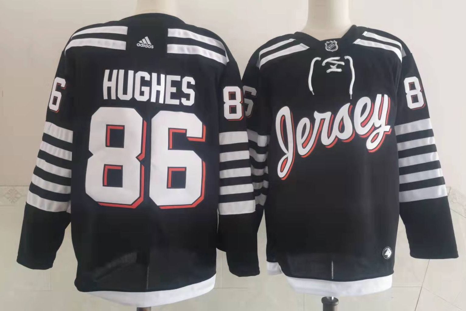Men New Jersey Devils #86 Hughes Blue New 2022 Adidas NHL Jersey->pittsburgh penguins->NHL Jersey